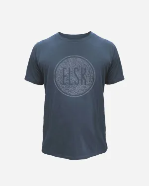 ELSK® WEB LOGO WOOL MEN'S T-SHIRT - NAVY