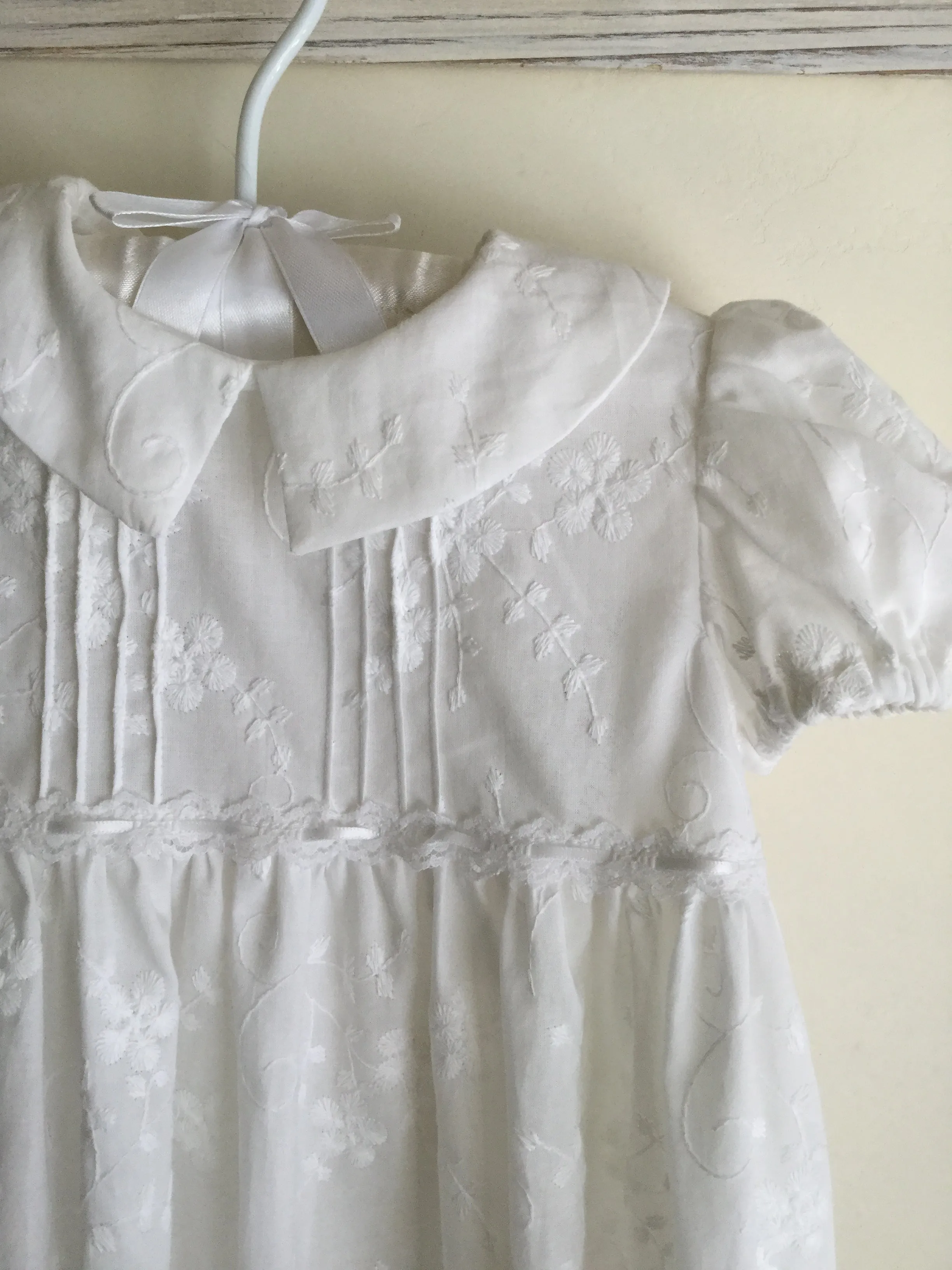 Embroidered Christening Gown with Bonnet