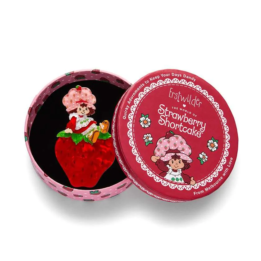 Erstwilder Sitting on a Strawberry Brooch