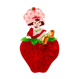 Erstwilder Sitting on a Strawberry Brooch