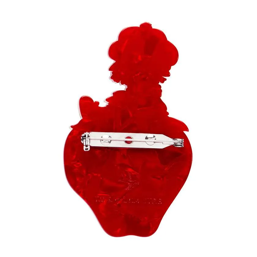 Erstwilder Sitting on a Strawberry Brooch