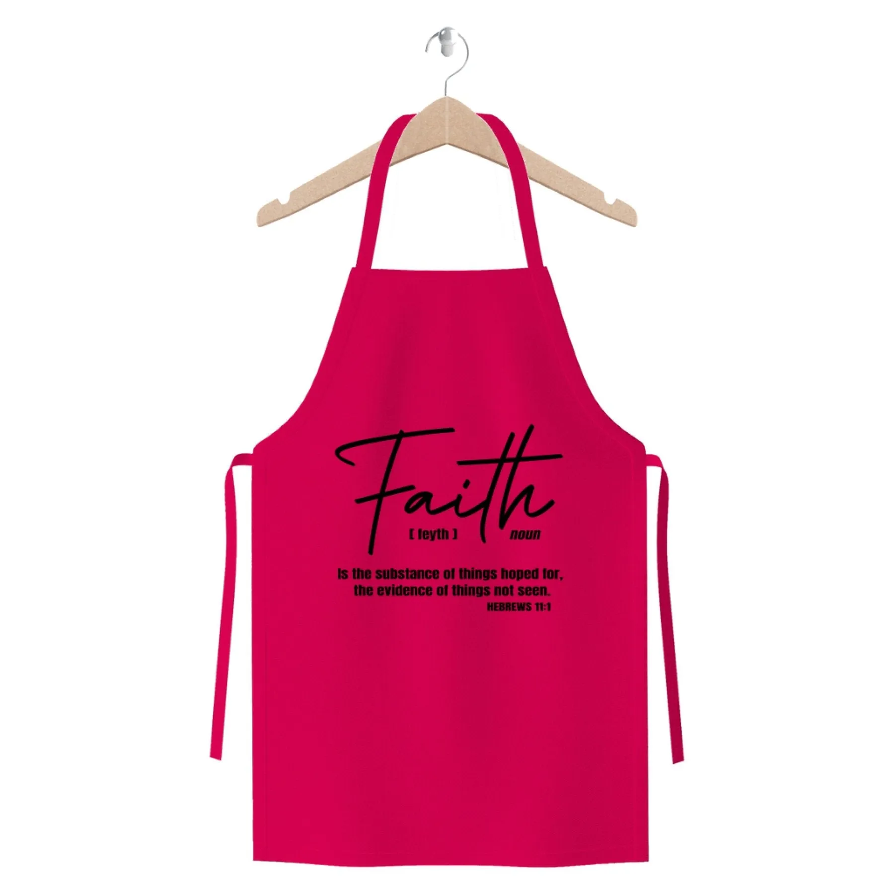 Faith The Substance Of Things Hoped For, Black Graphic Text Premium Jersey Apron