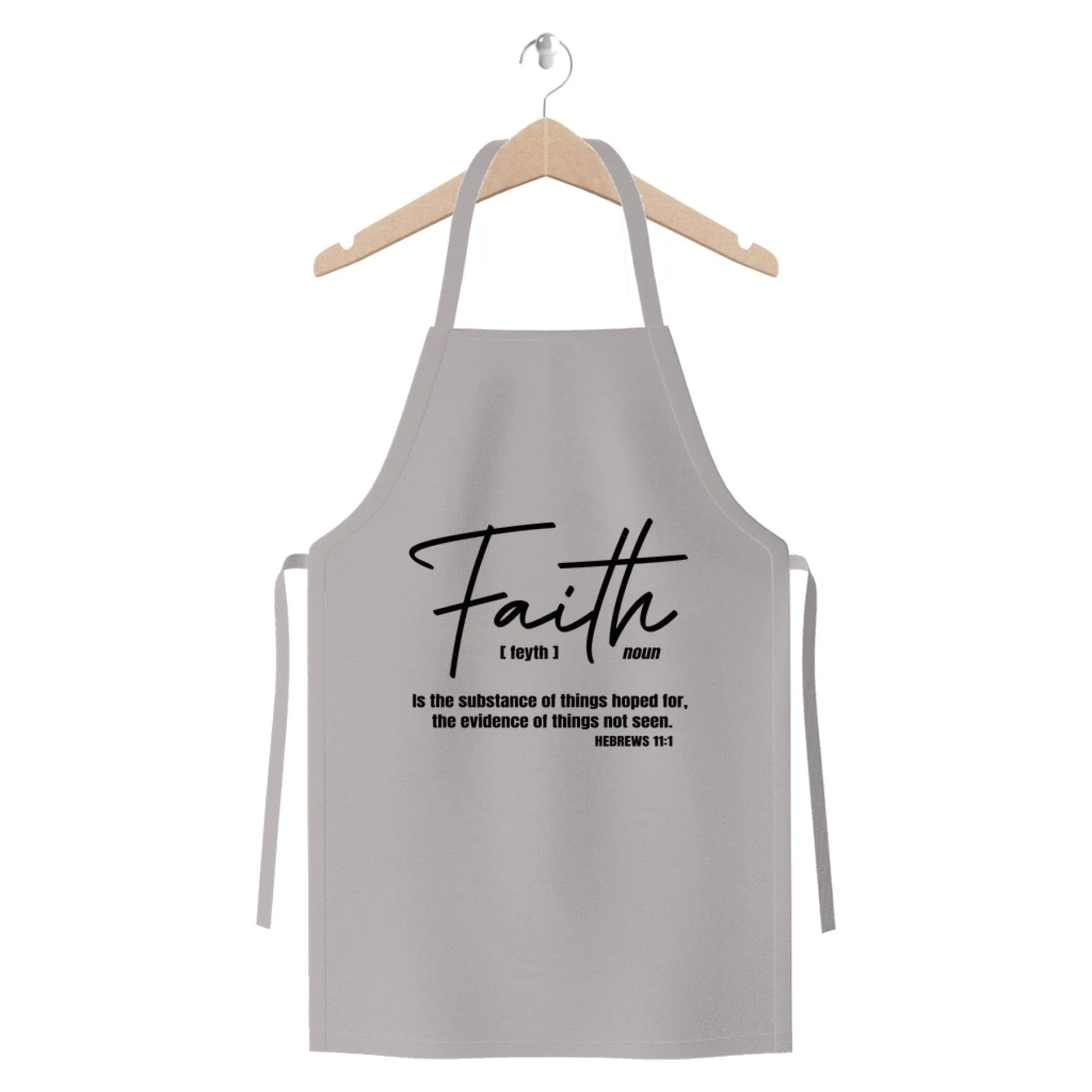 Faith The Substance Of Things Hoped For, Black Graphic Text Premium Jersey Apron