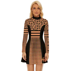 Fierce Sporty Long Sleeve Coral Dress