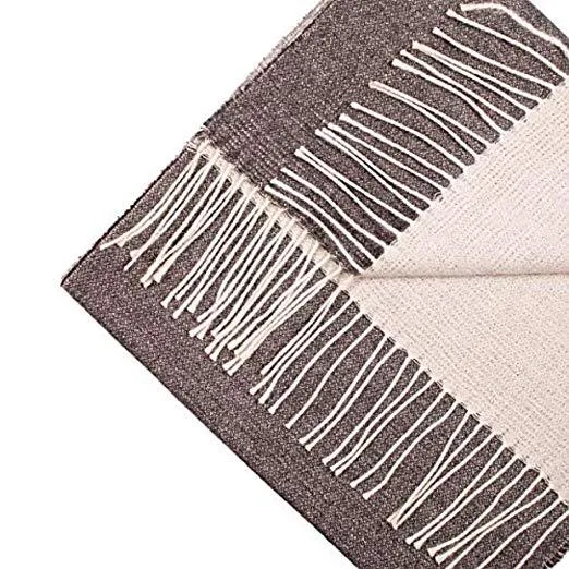 Fringed Alpaca Scarf Grey