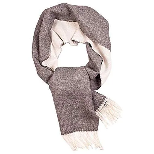 Fringed Alpaca Scarf Grey