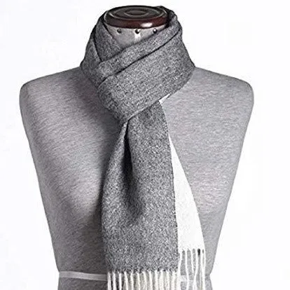 Fringed Alpaca Scarf Grey