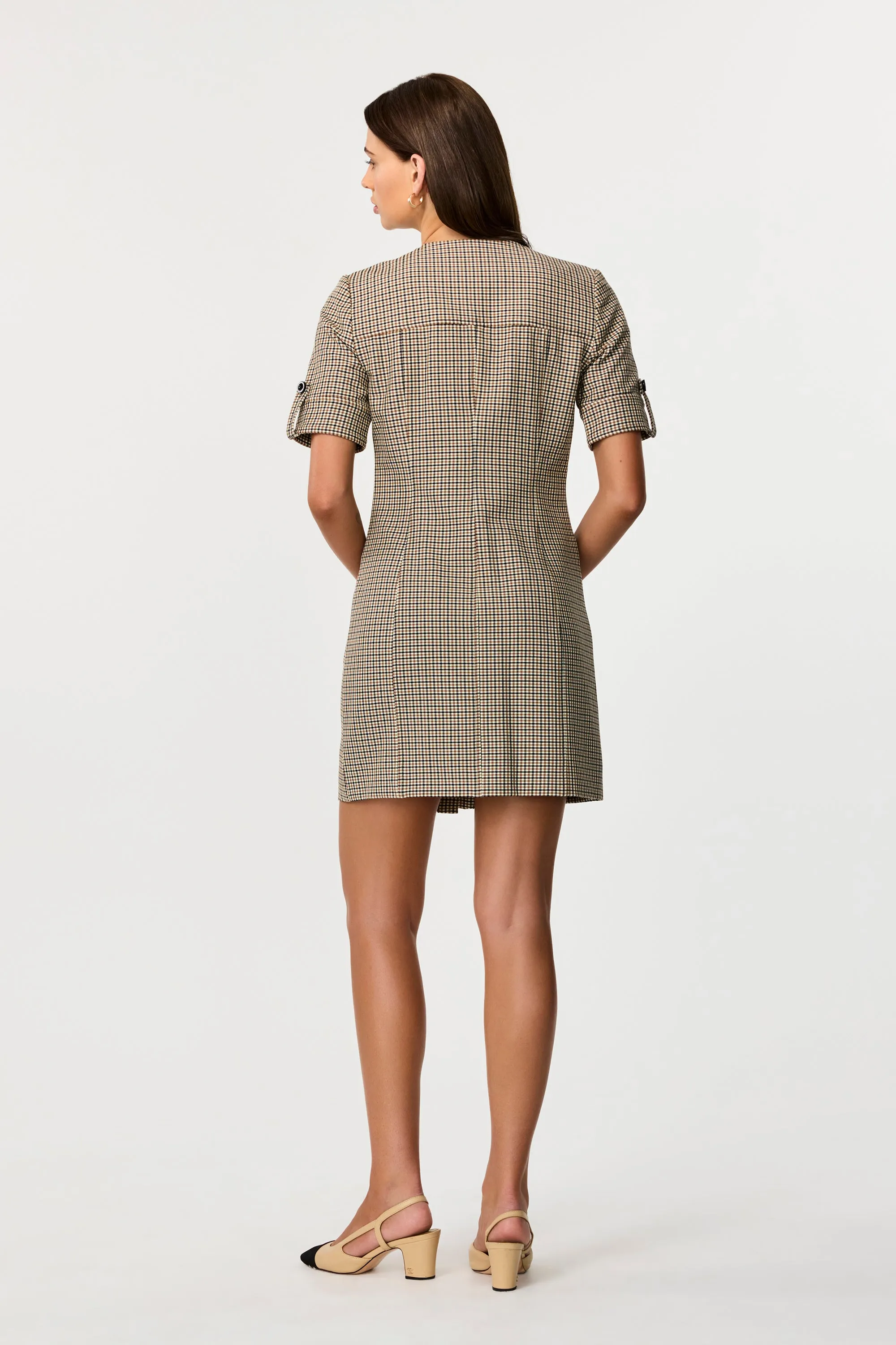 Gale Plaid Mini Dress