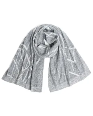 Geometric Cashmere Plaited Scarf