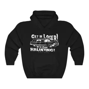 Get In Loser, we're going Haunting Unisex Heavy Blend™ Hooded Sweatshirt