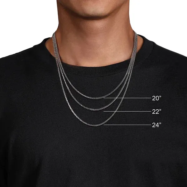 Gold Hollow Men's Contemporary Link Chain Necklace