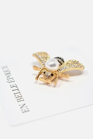 Gold-Plated Abeille Brooch
