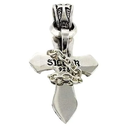 Gothic Cross 925 Sterling Silver Men's Rocker Pendant