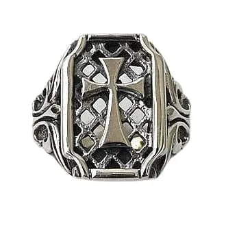 Gothic Cross Sterling Silver Men's Ring