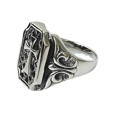 Gothic Cross Sterling Silver Men's Ring