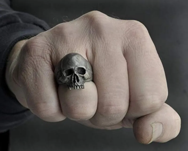 Gothic Punk Skull Ring