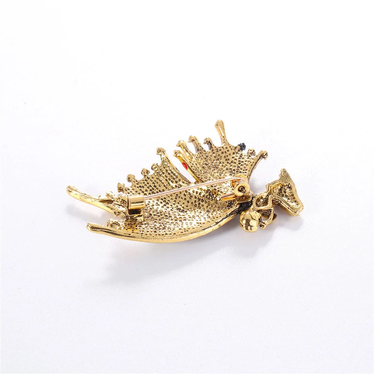 Green Enamel & 18K Gold-Plated Butterfly Fairy Brooch