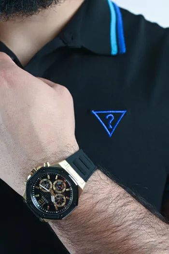 Guess Gents Momentum Gold & Black Watch