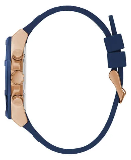 Guess Gents Momentum Rose Gold & Blue Watch