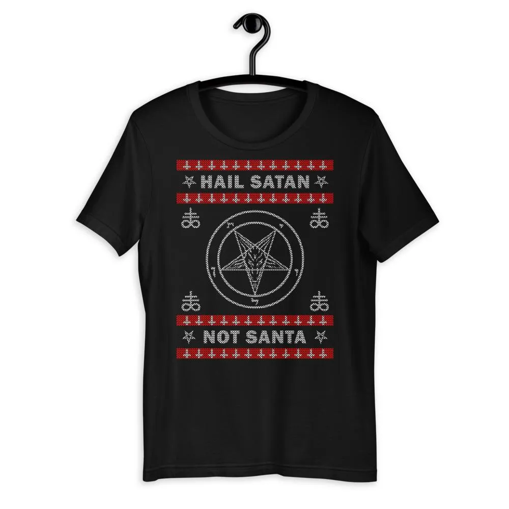 Hail Satan, Not Santa Unisex Jersey Short Sleeve Tee