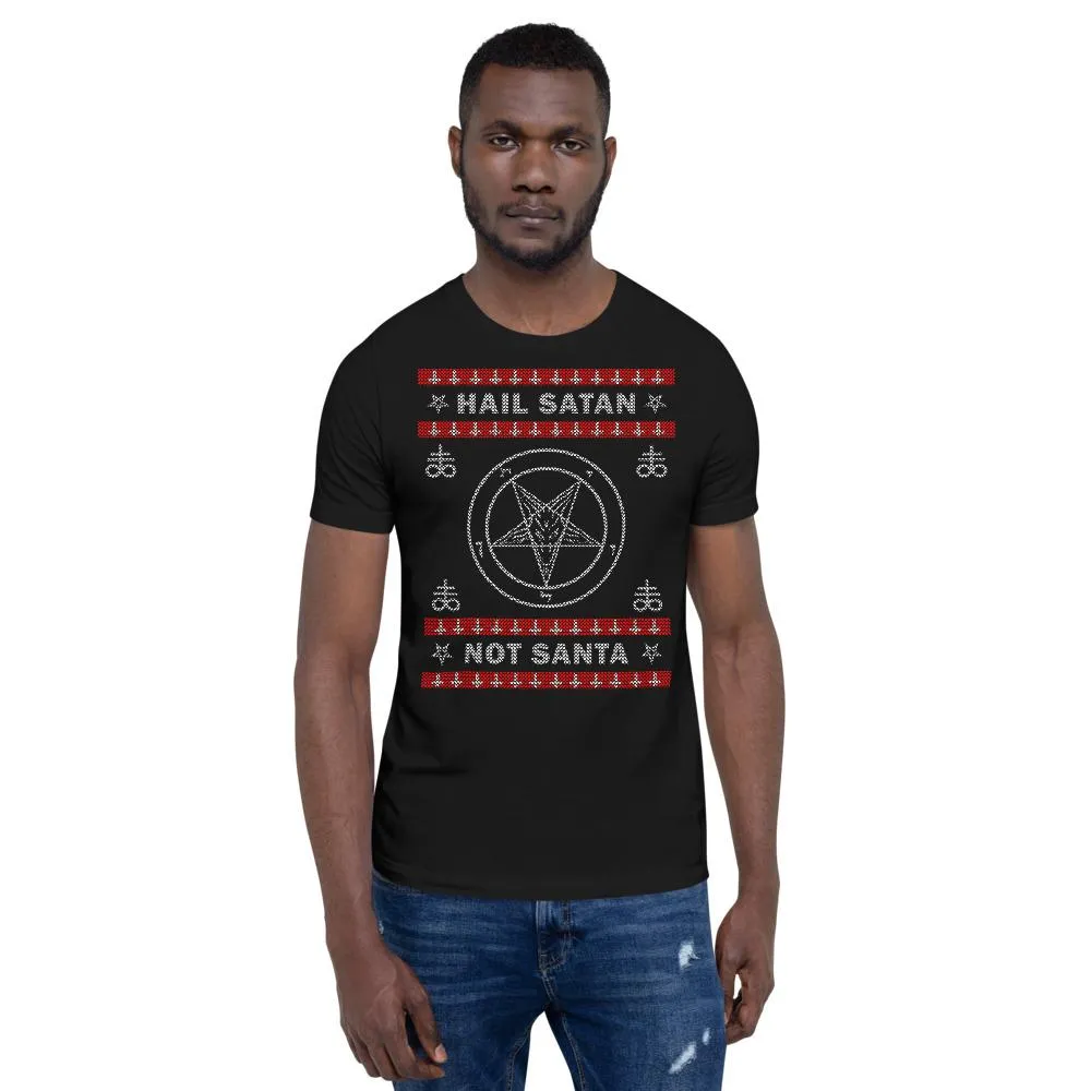 Hail Satan, Not Santa Unisex Jersey Short Sleeve Tee
