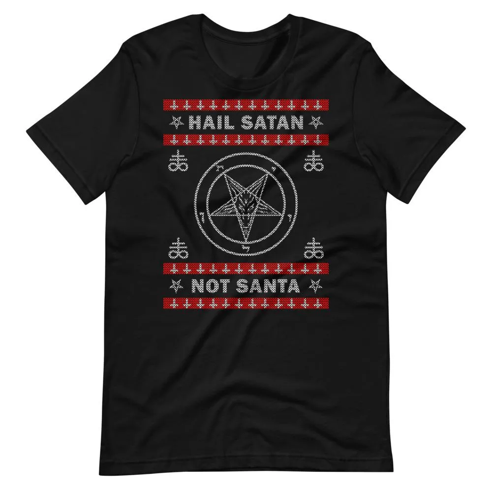 Hail Satan, Not Santa Unisex Jersey Short Sleeve Tee