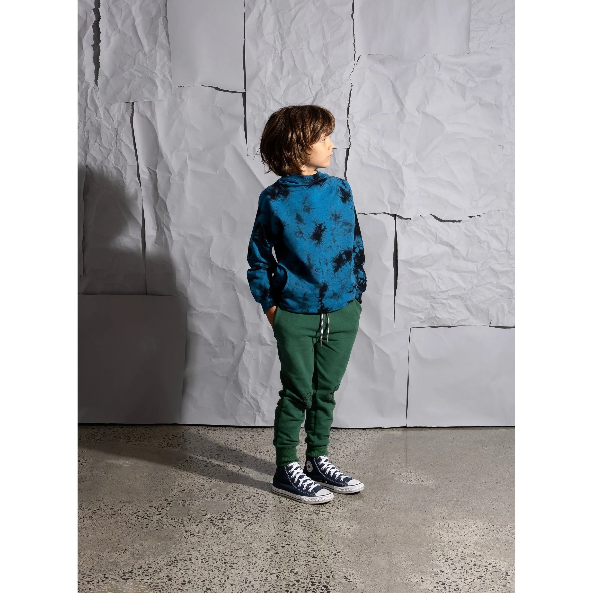 Hello Circle Furry Trackies - Kelly Green