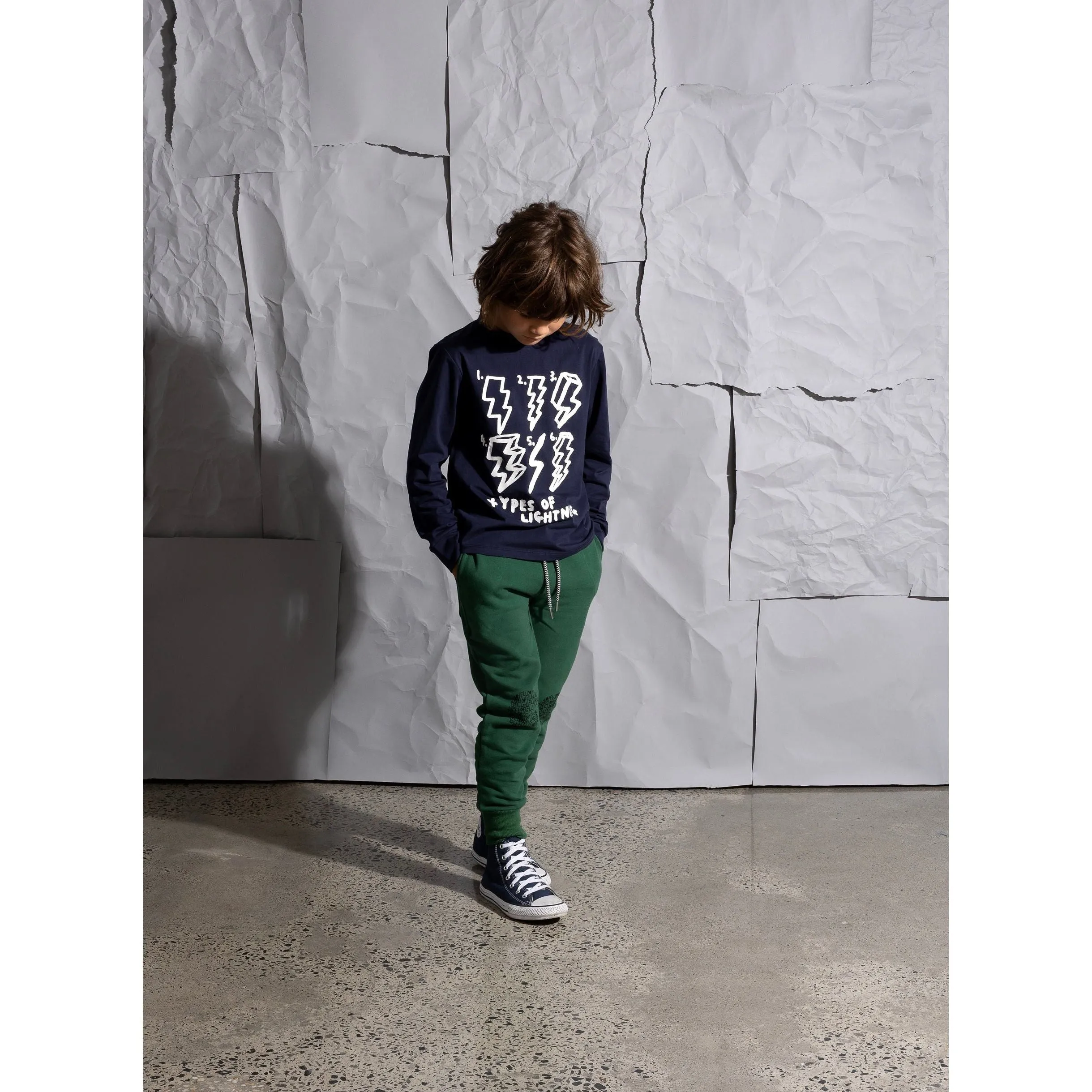 Hello Circle Furry Trackies - Kelly Green