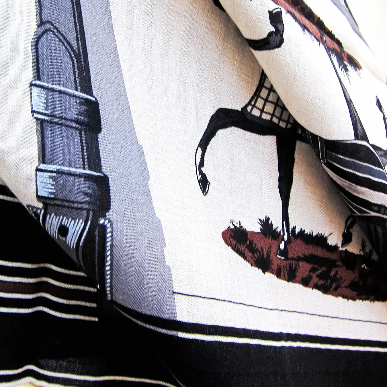 Hermes Couvertures et Tenues de Jour Unisex Cashmere Silk Shawl Classic Grail