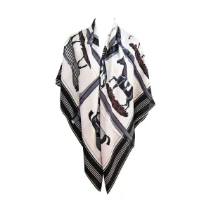 Hermes Couvertures et Tenues de Jour Unisex Cashmere Silk Shawl Classic Grail