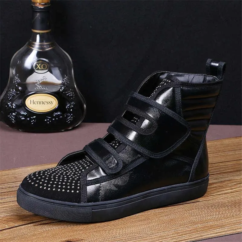 High Quality Gold Chain Lace Up High Tops