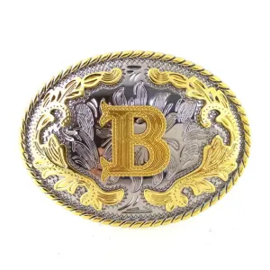 High quality gold Silver Cowgirl belts clip cowboy belt buckle with letter "A" BIg buckles for belt accessories Custom buckle