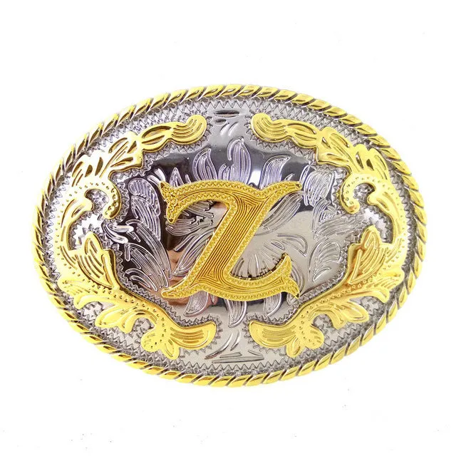 High quality gold Silver Cowgirl belts clip cowboy belt buckle with letter "A" BIg buckles for belt accessories Custom buckle