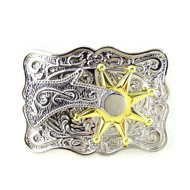 High quality gold Silver Cowgirl belts clip cowboy belt buckle with letter "A" BIg buckles for belt accessories Custom buckle