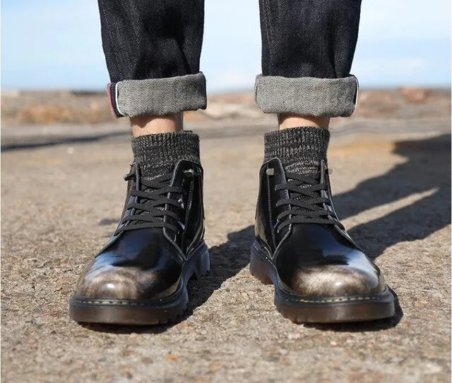 High Tops Loafers Ankle Martin Boots For Men
