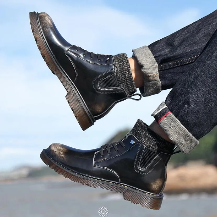 High Tops Loafers Ankle Martin Boots For Men