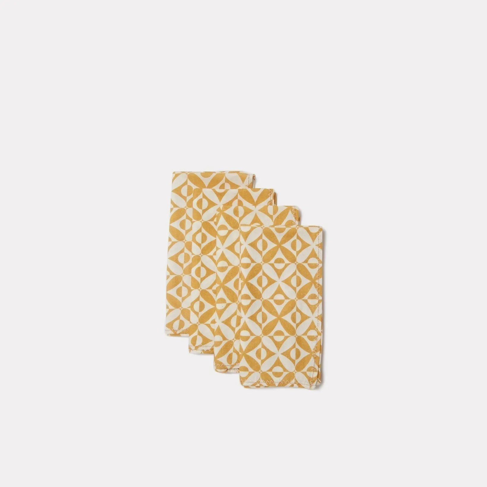 Honey Gold Mod Print Napkin Set (Set Of Four)