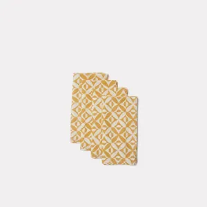 Honey Gold Mod Print Napkin Set (Set Of Four)