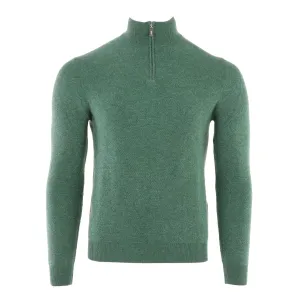 Honeycomb Cashmere Quarter Zip in Arete