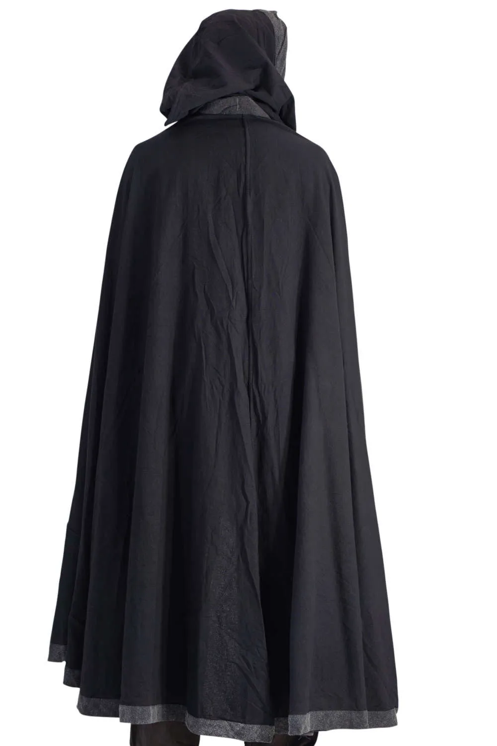'Hooded Cloak' - Black/Stone Gray