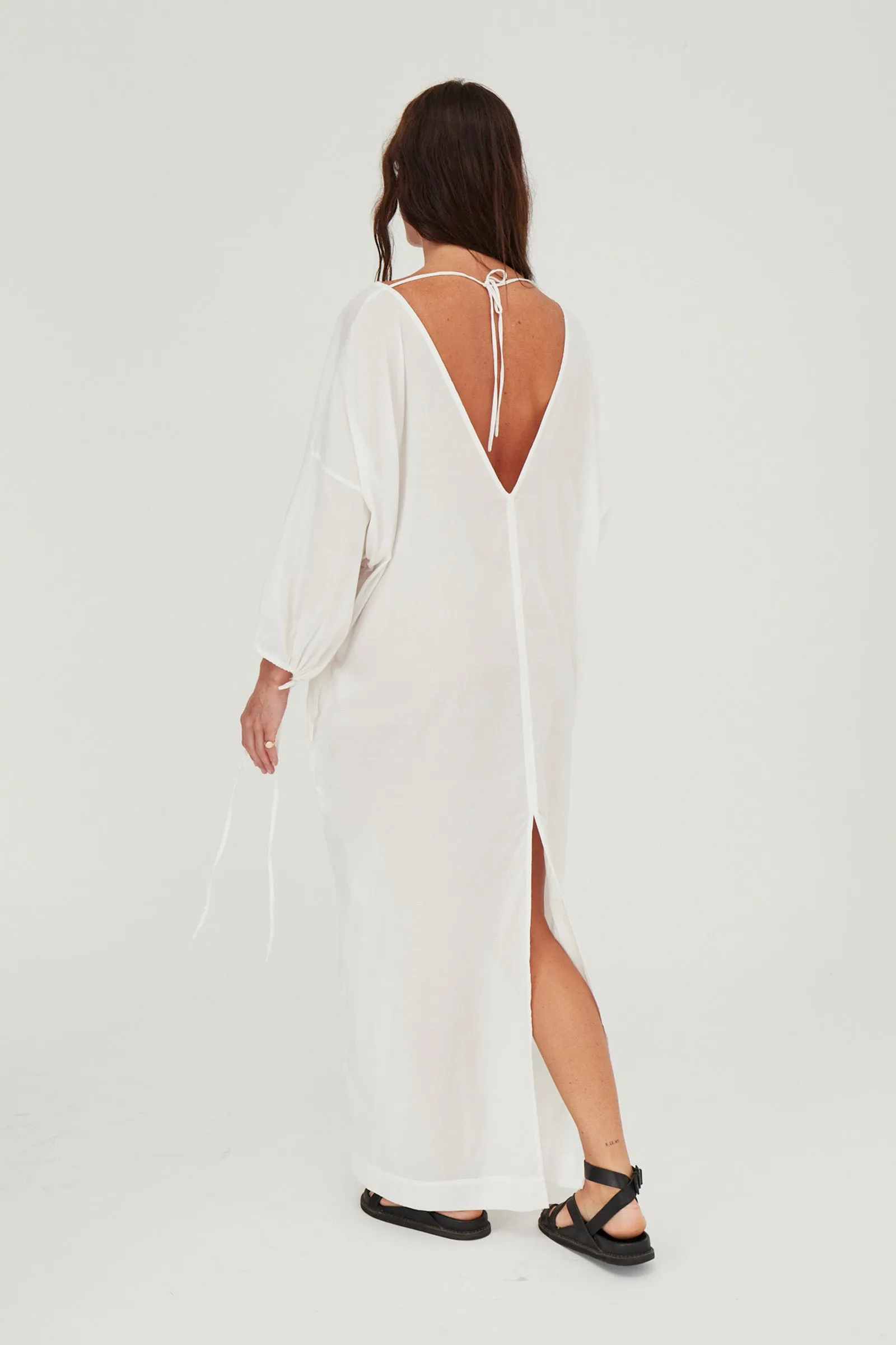 Ibiza Organic Cotton Kaftan White