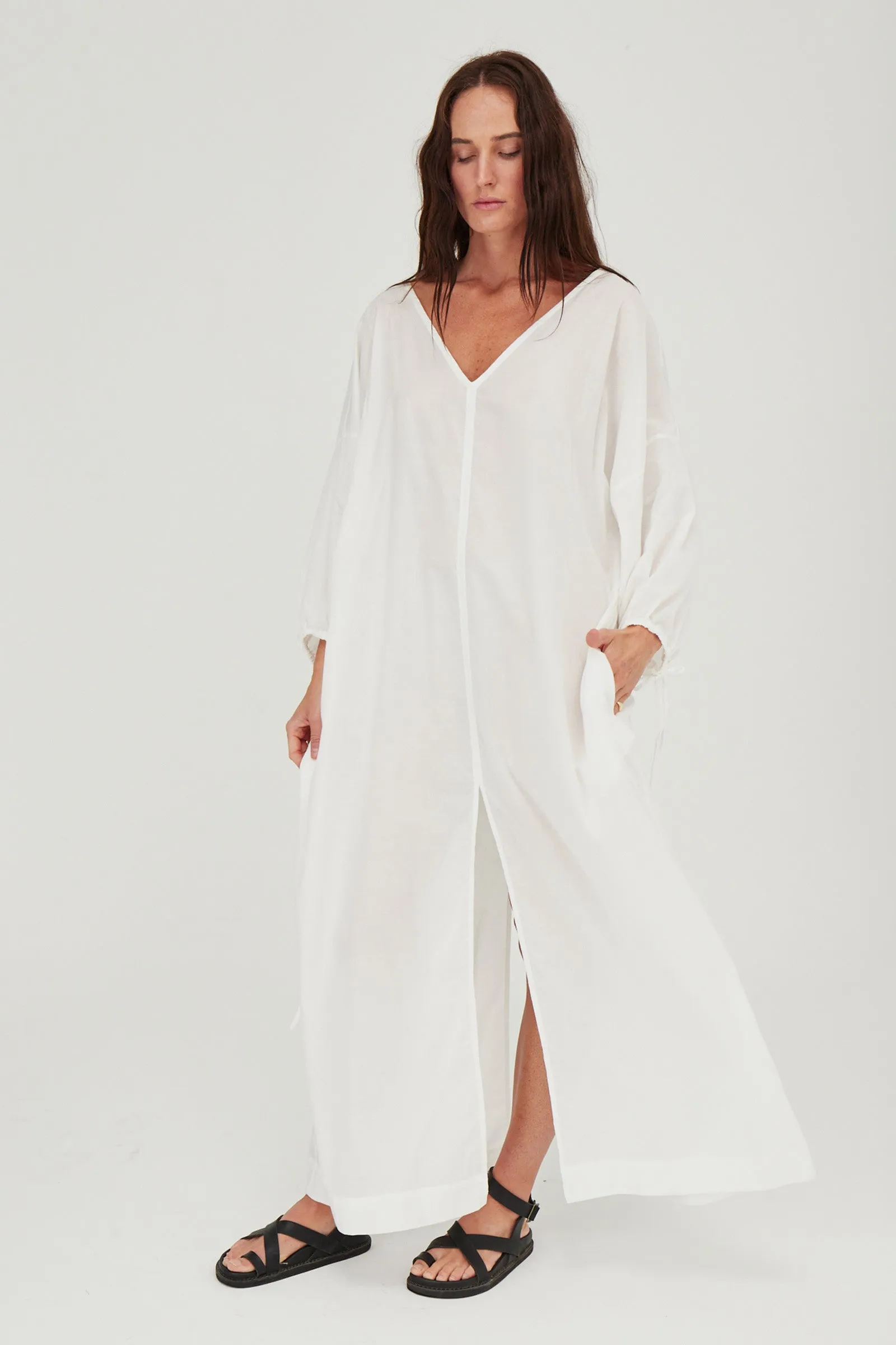 Ibiza Organic Cotton Kaftan White