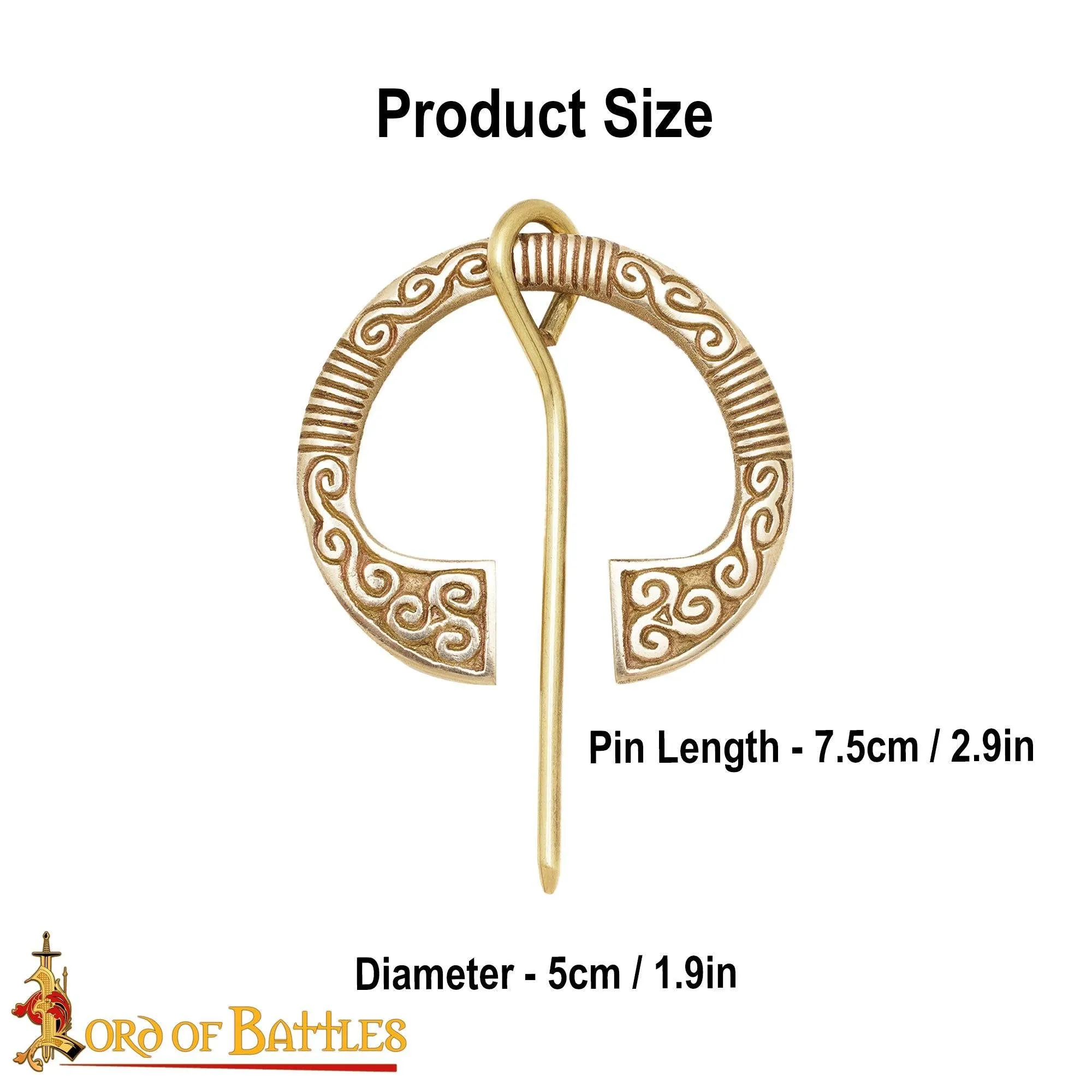 Irish Penannular Brooch made out of Solid Brass