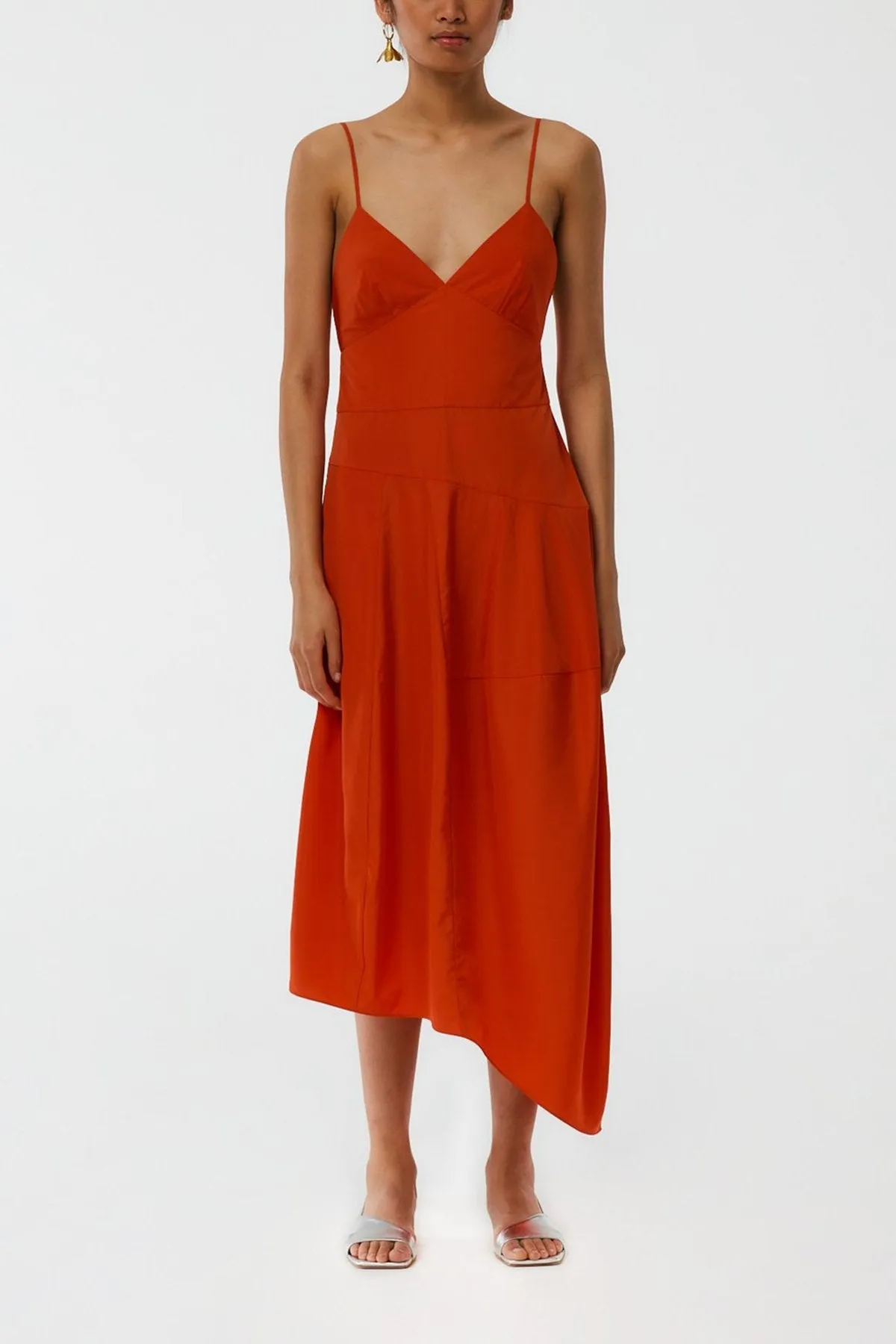 Italian Sporty Cami Dress in Red
