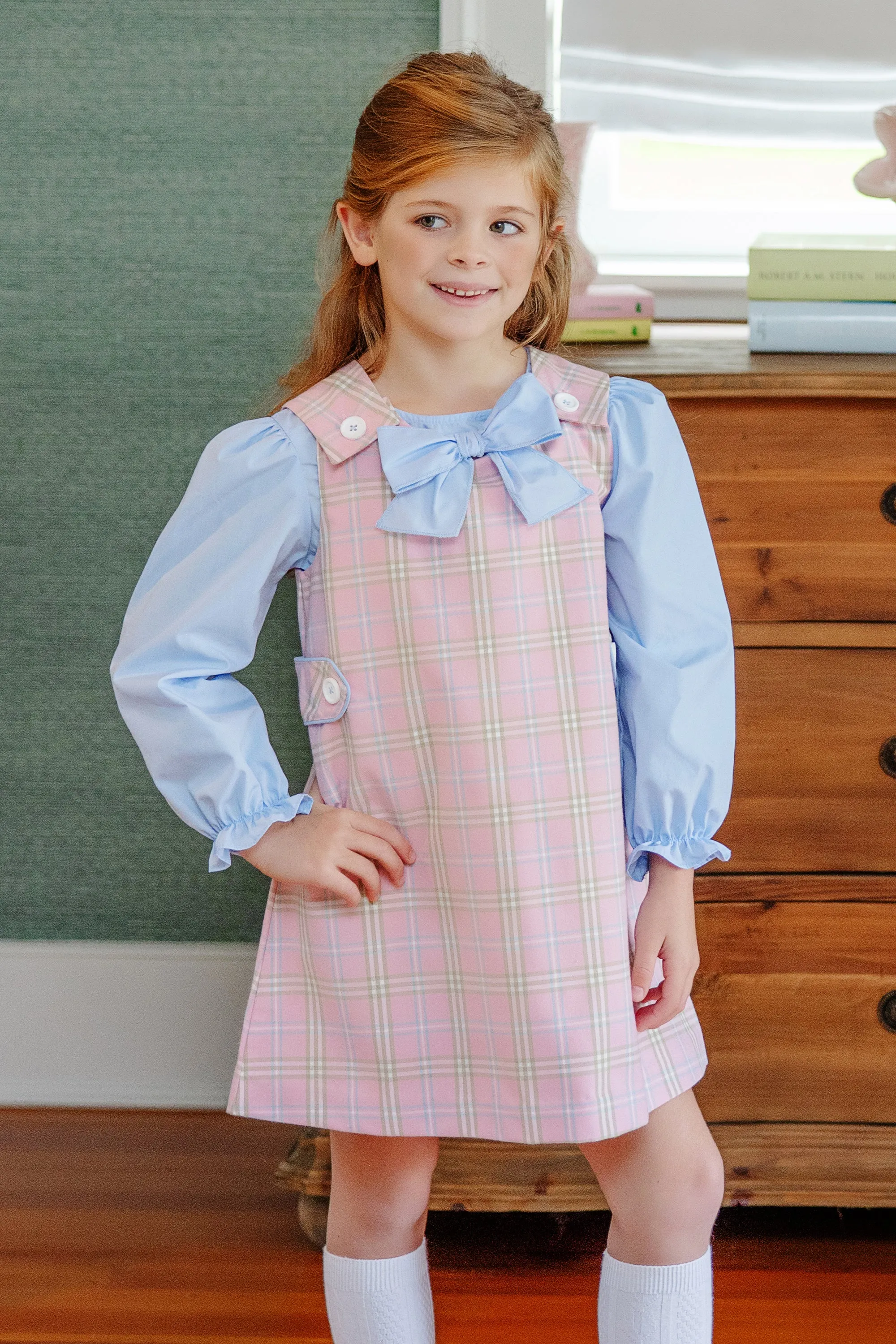 Janie Jumper - Pelham Bay Plaid with Beale Street Blue