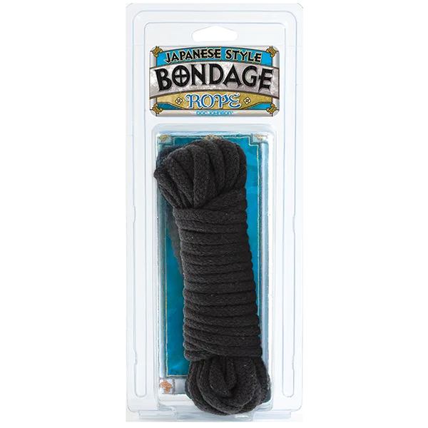 Japanese Style Bondage Rope Cotton Black 32 feet
