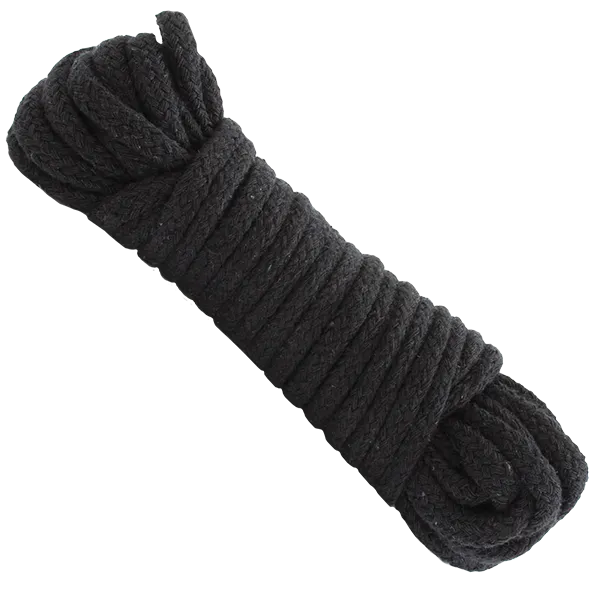 Japanese Style Bondage Rope Cotton Black 32 feet