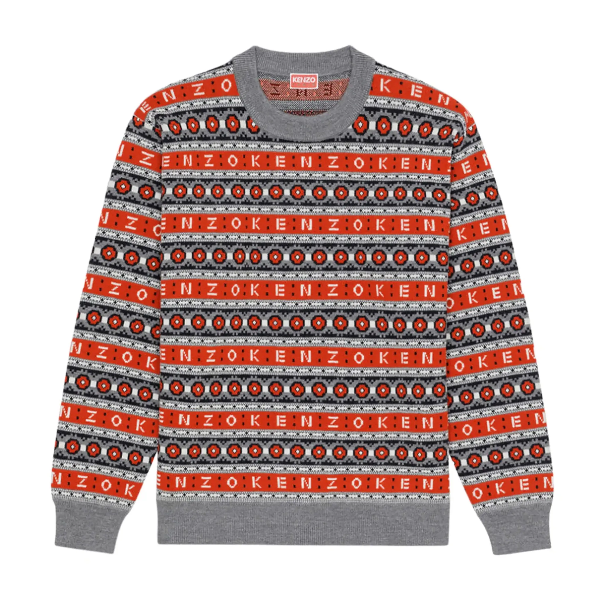 Kenzo Men's Merino Wool Jacquard Jumper Sweater