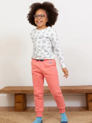 Kite Joggers Heart Peach colour- Organic Cotton-Children's Clothing Jogging Pants