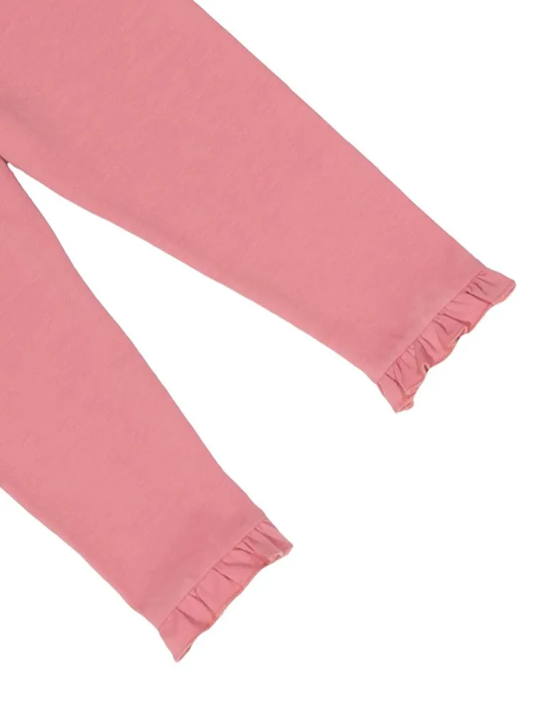KITE Organic - Mini Frill Pink Girls Leggings 3-6 months